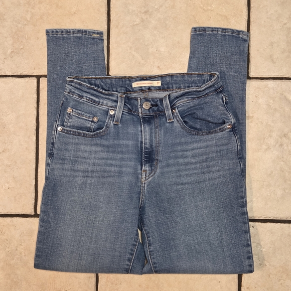 Levi's 721 High Rise Skinny Jeans Size 27 - Picture 2 of 10